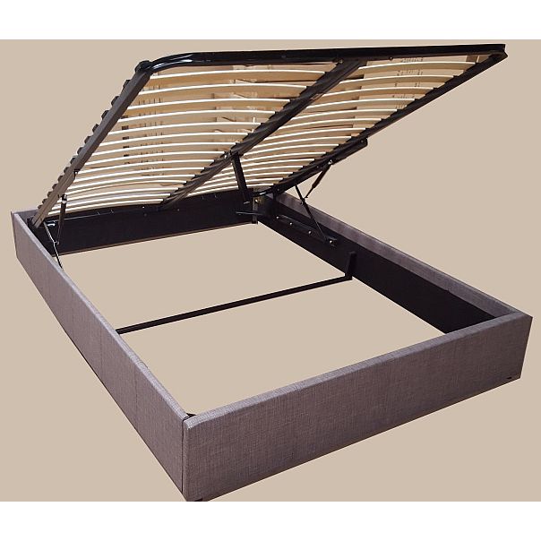 Double Size Fabric Gas Lift Bed Base in Grey Buy Double Size Bed Base