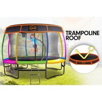 Kahuna 14ft Trampoline Free Safety Net Spring Rainbow Pad Roof Mat - Rainbow