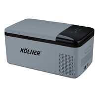 Kolner 20l Portable Fridge Freezer Cooler 12/24/240v Camping Refrigerator Grey