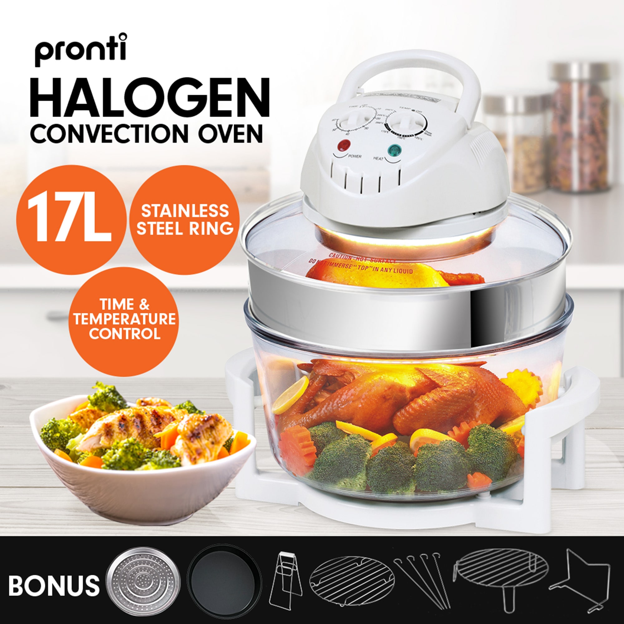 17L Digital Turbo Convection Oven Electric Cooker Air ...