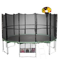 12ft 12-post Springless Trampoline Free Safety Net+pad+mat+ladder+anchor Kit