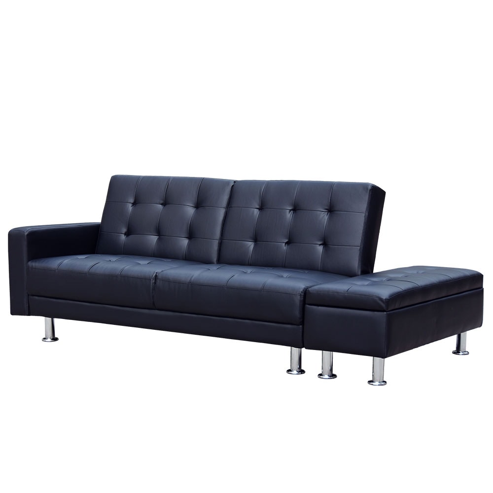 New Faux Leather Sofa Bed Lounge Couch Futon Furniture Ottoman New Faux Leather Sofa Bed Lounge Couch