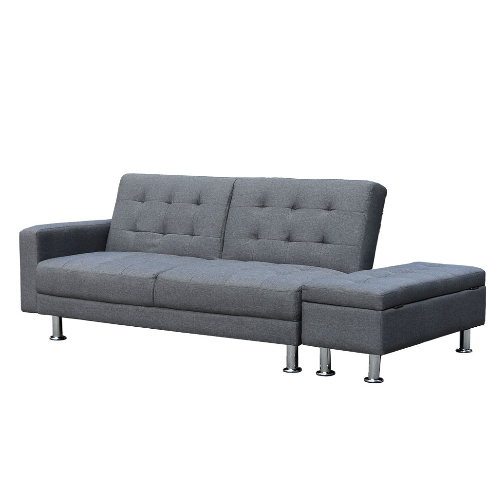 New Linen Fabric Sofa Bed Lounge Couch Futon Furniture Suite