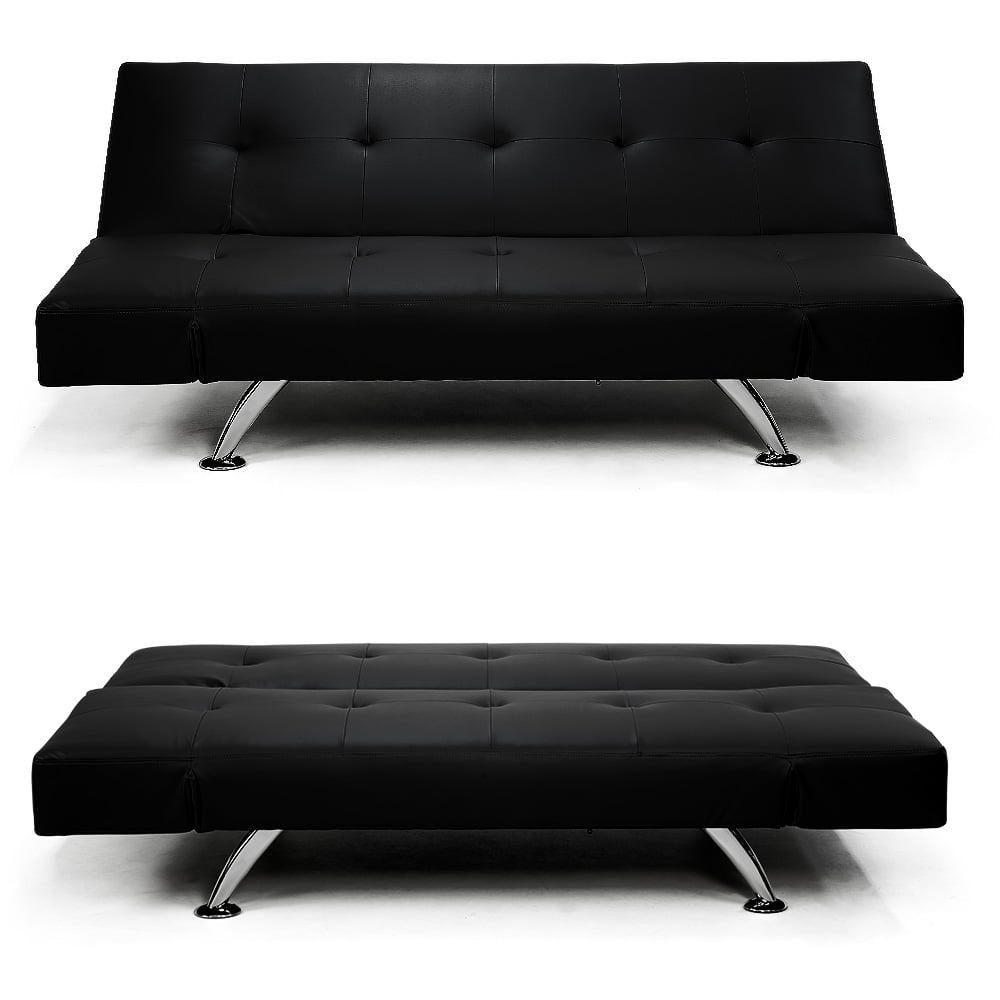 Brooklyn Sofa Bed Faux Leather Lounge Couch Futon Furniture Adjustable