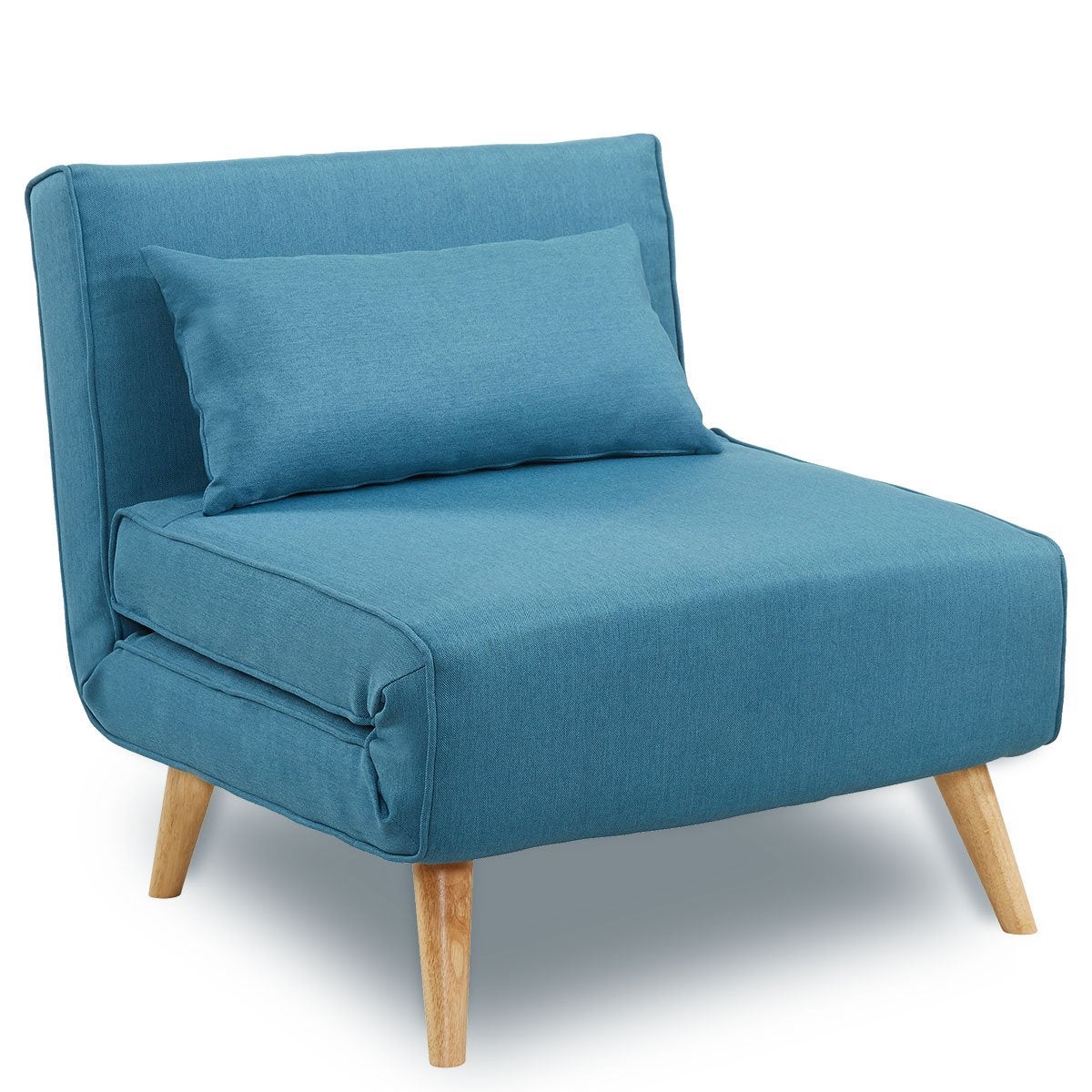 Sarantino Linen Corner Sofa Bed Comfortable Chair Single Seater