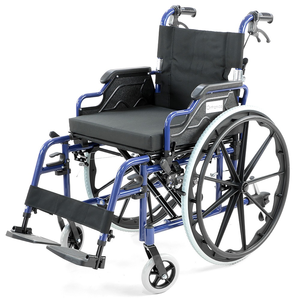 New Orthonica Lincoln Folding Wheelchair 24in Manual Mobility Aid Light