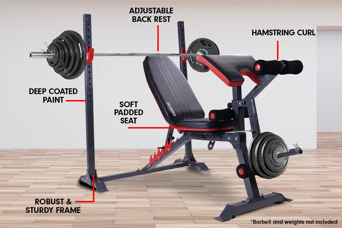 Powertrain Bench Press Home Gym Situp Abs Training Exercise Incline