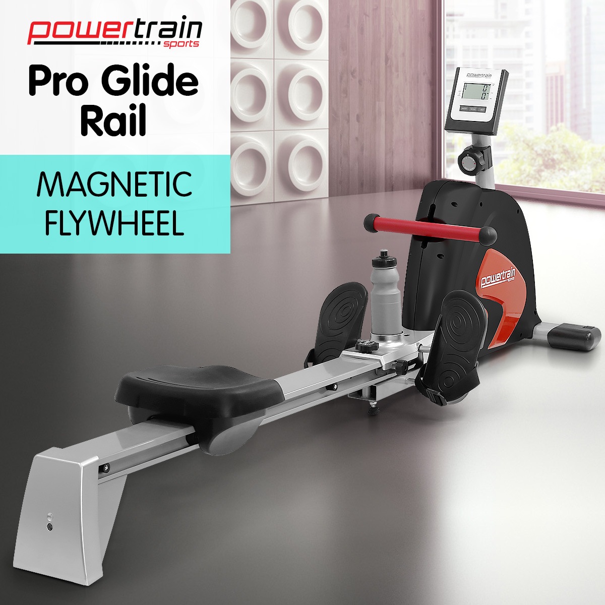 Powertrain Flywheel Rowing Machine Home Gym Exercise Fitness