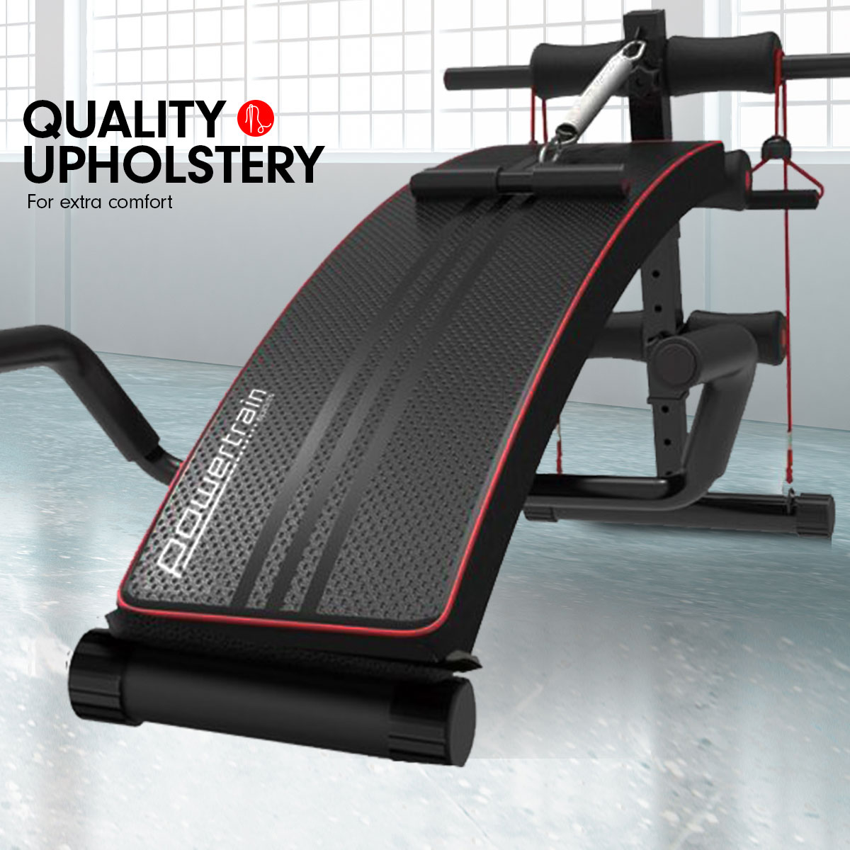 Sit Up Bench Abdominal Weight Bench With Drawstring And Dumbbells
