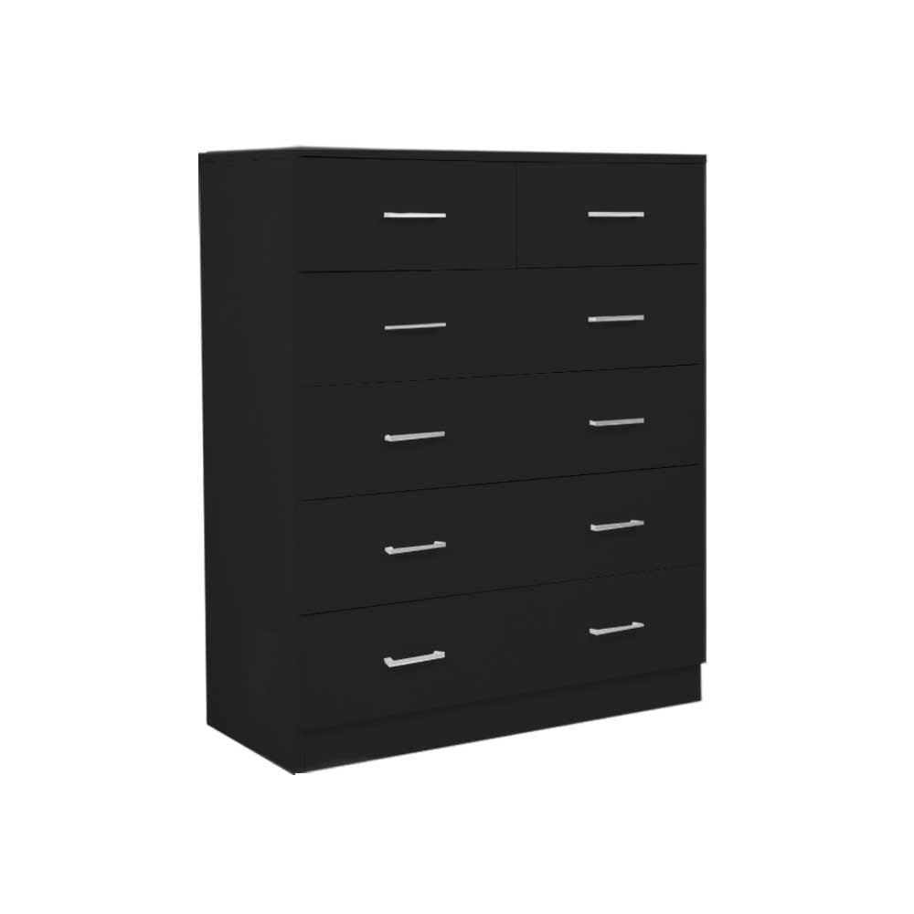 Tallboy Dresser 6 Chest Of Drawers Cabinet 85 X 39 5 X 105 Black