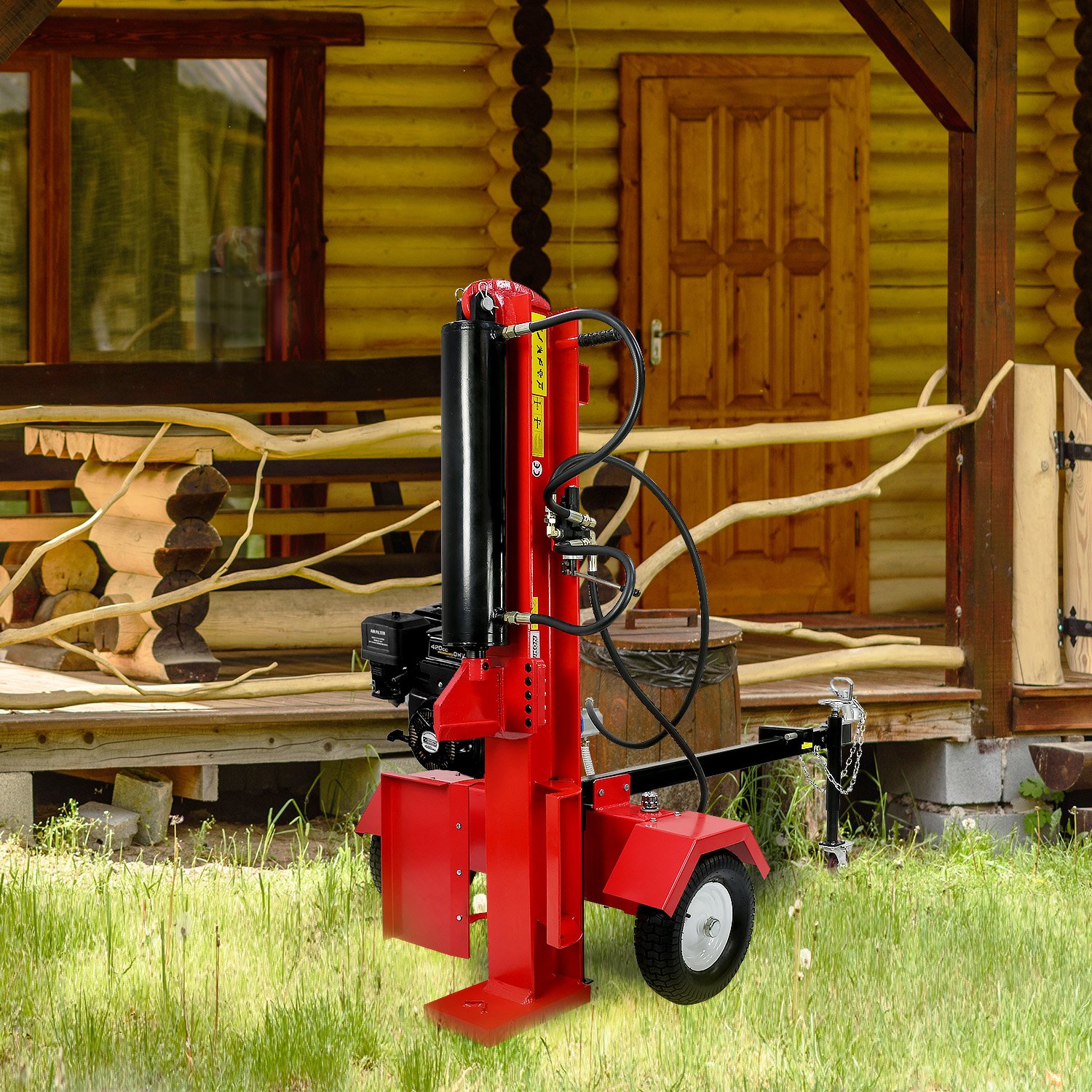 Yukon 60 Ton 420cc Hydraulic Log Splitter Petrol Engine Wood Firewood