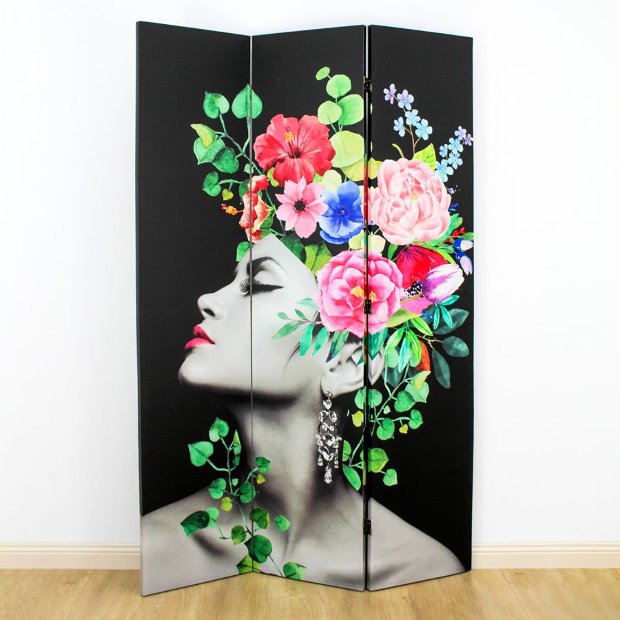Artistic Canvas Room Divider Screen 3 Panel Buy Room Dividers