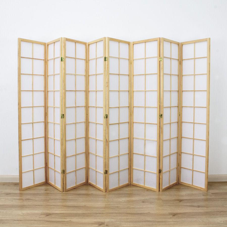 Zen Room Divider Screen Natural 8 Panel Buy Room Dividers & Screens