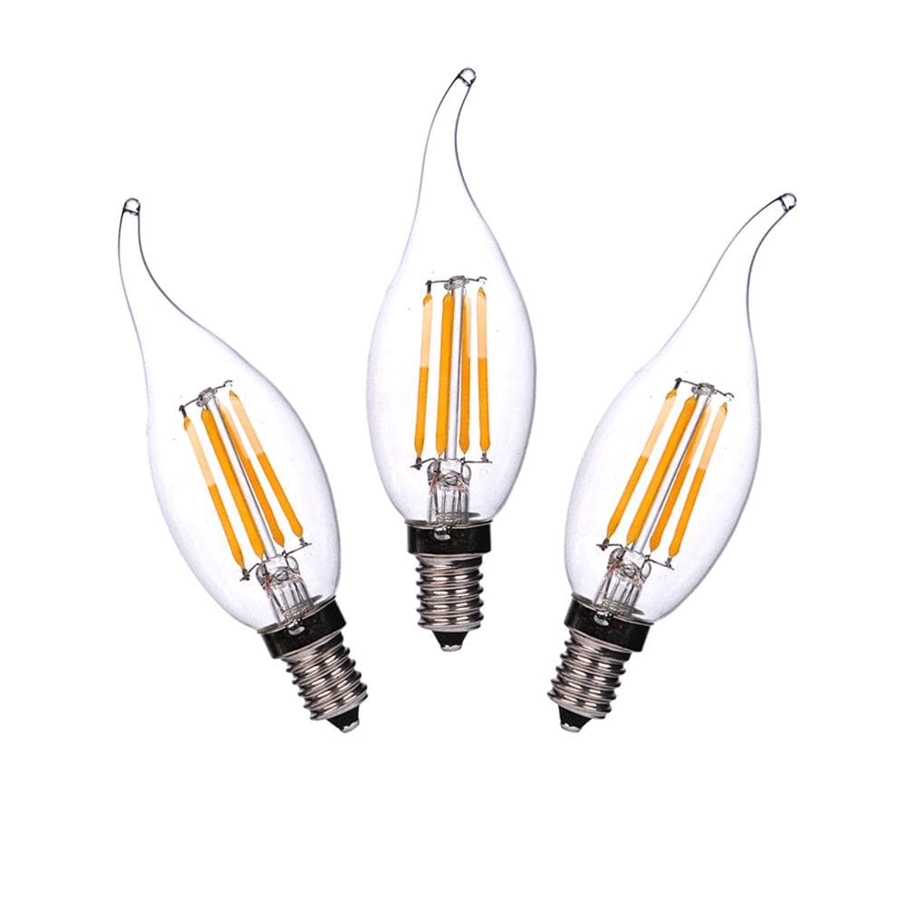 E14 LED Globes Flame Tip Bulb Fancy Chandelier Candle 4w Warm White