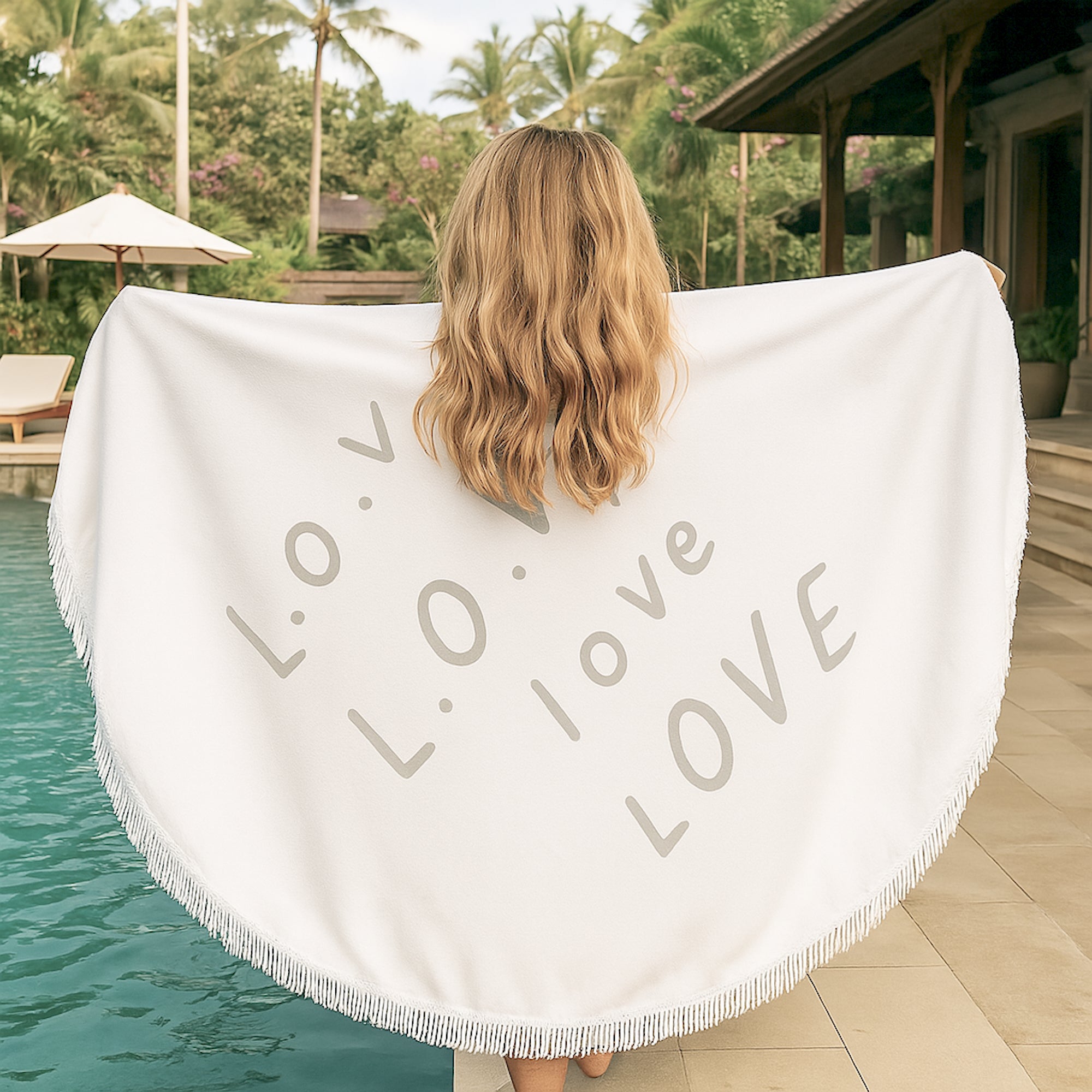 Organic Cotton Round Beach Towel Love Always Buy Beach Towels