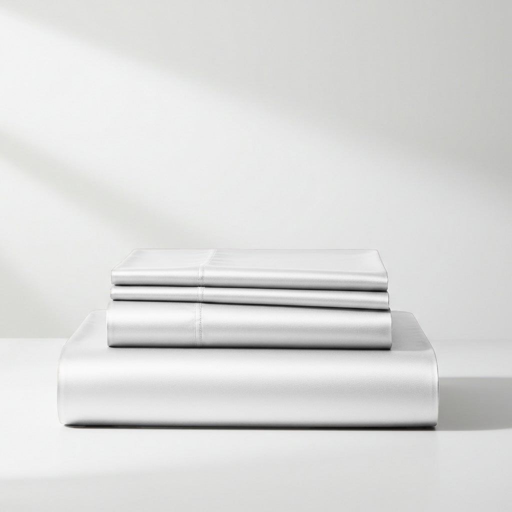 Satin Sheet Set White Buy Queen Sheets & Sets 9356422001776