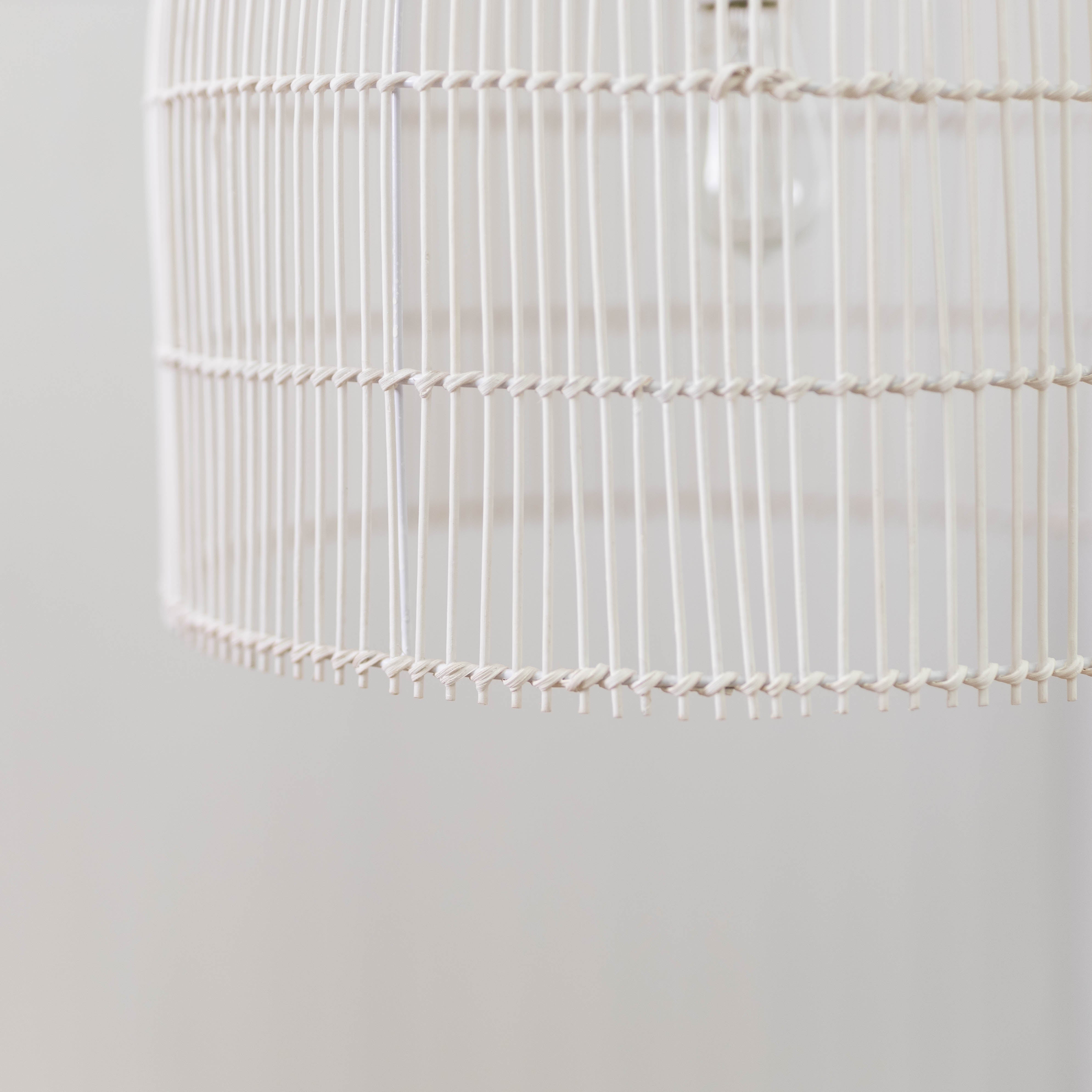 Whitewash Cane Rattan Pendant Light Siena 2 Sizes Buy Pendant