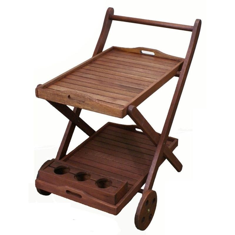 Wooden Outdoor Food Serving Trolley Double Decker Buy Catering
