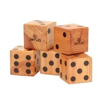 Giant Yahtzee Wooden Dice Game Set with Scorecards