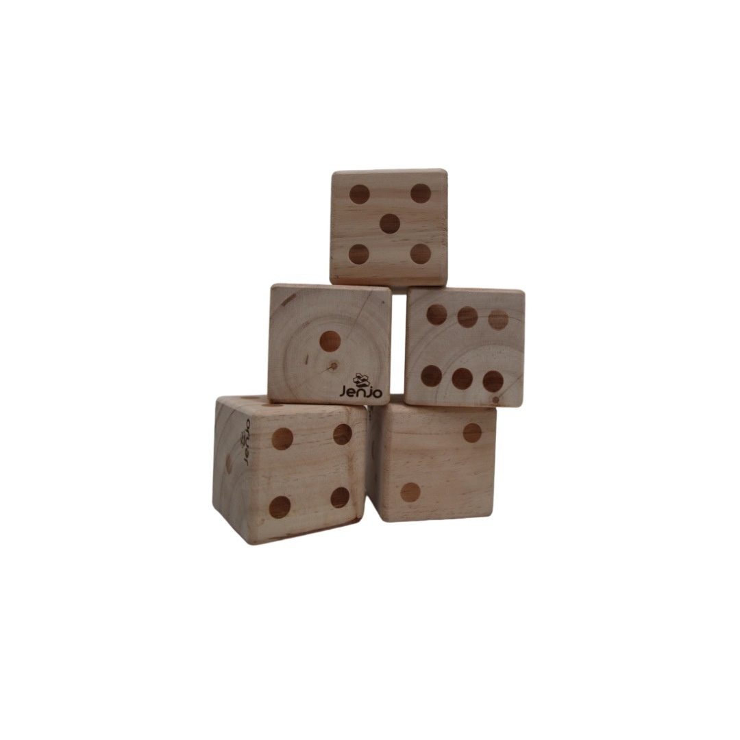 Giant Wooden Dice Game Set with Scorecards Buy Dice 9354985000731
