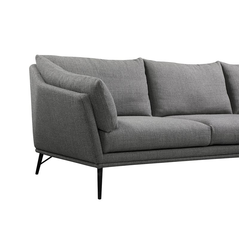 Bailey Indoor Fabric Corner Chaise Lounge In Grey - Grey ...