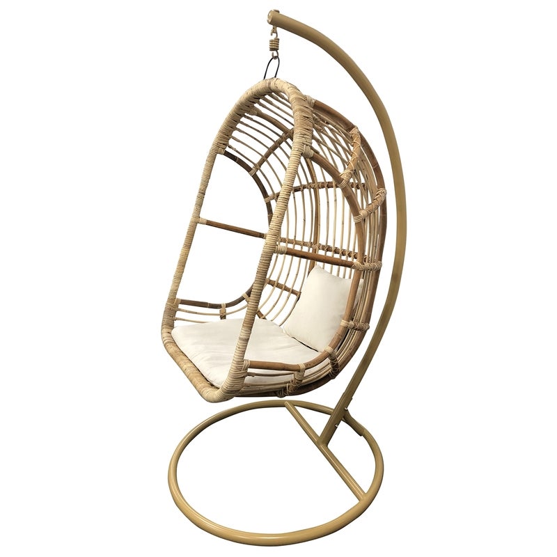 Balinese Natural Rattan Hanging Egg Chair | Buy Hanging Chairs - 1524484