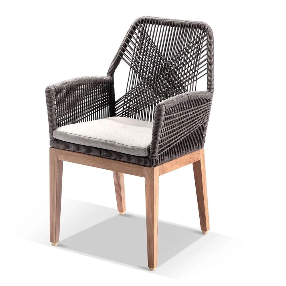 Darcey Outdoor Teak And Rope Dining Chair Buy Outdoor Chairs 1148163