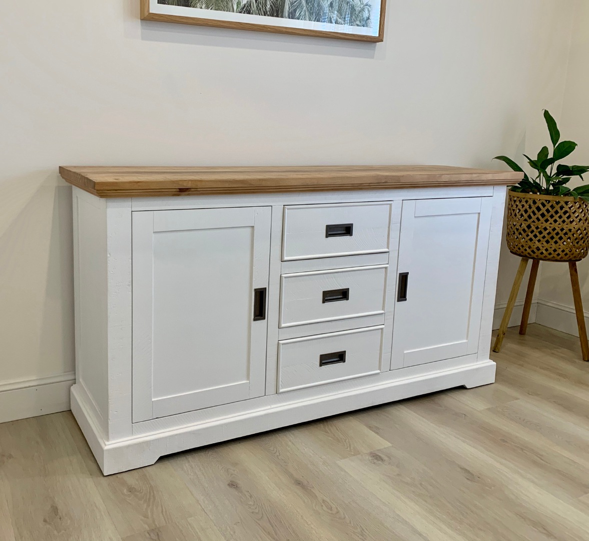 Hamptons Rustic White Timber Sideboard Buffet Cabinet | Realyn | Buy