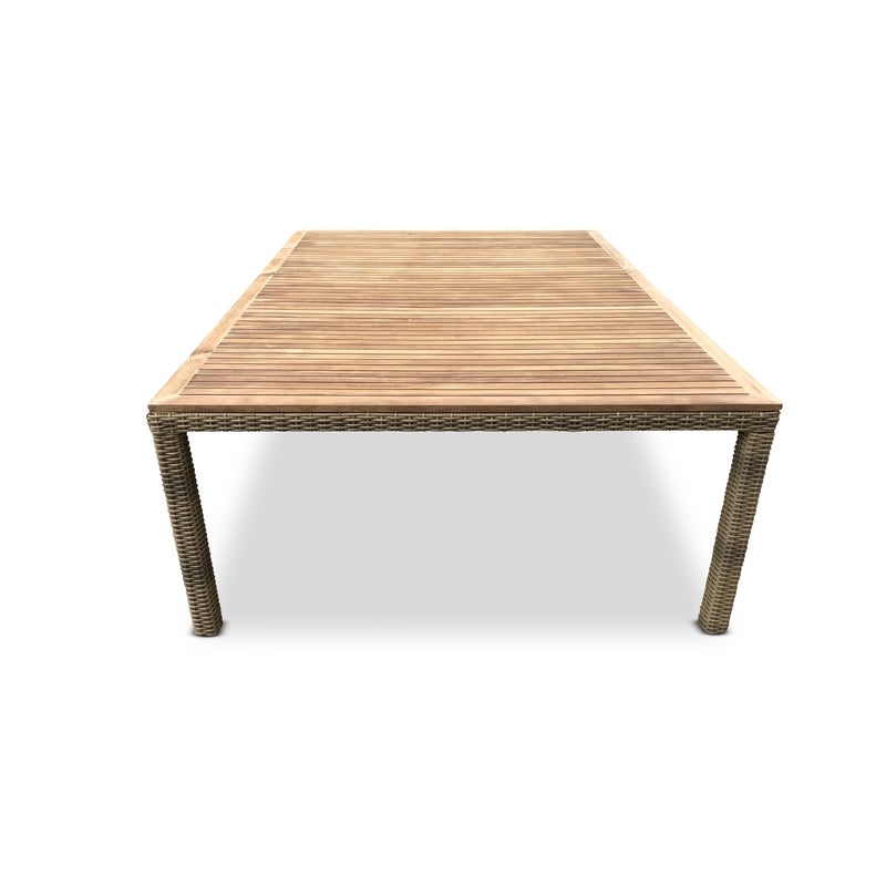 Large Kai 10 Seat Raw Natural Teak Outdoor Table | Buy ...