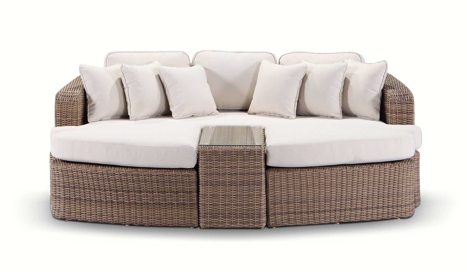 Noosa Outdoor Modular 4 Piece Daybed In Half Round Wicker Buy