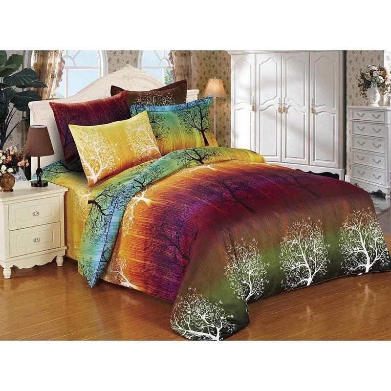 Rainbow Tree Super King Size Quilt Duvet Cover Set Buy Super