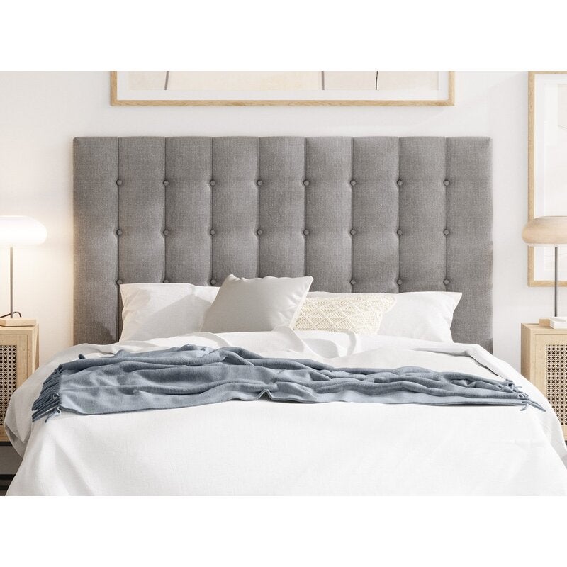 Maddison Grey Fabric Bed Head in King, Queen and Double Size | Buy Bed ...