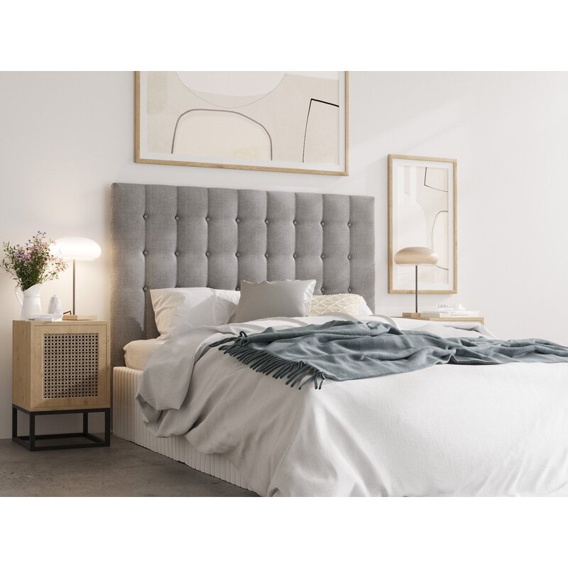 Maddison Grey Fabric Bed Head in King, Queen and Double Size Buy Bed