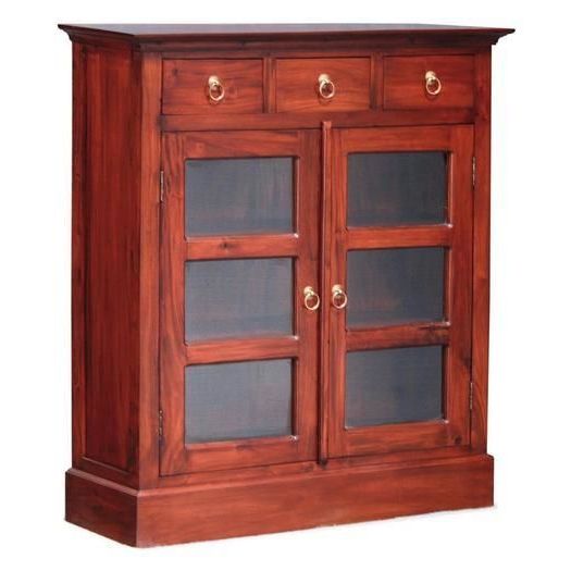Small Timber Display Cabinet W 3 Drawers Mahogany Buy Display
