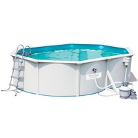 Bestway 5m x 3.6m x 1.2m Hydrium Oval Steel Wall Pool with 1000gal Sand Filter Pump - 56587