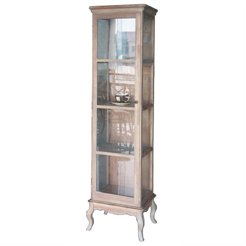 Cherilyn Whitewash Glass Wood Display Cabinet Case Buy Display