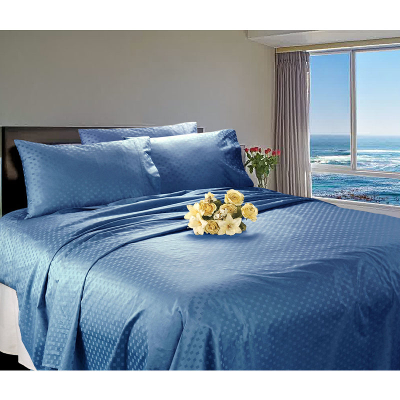 King Egyptian Cotton Sateen Sheet Set in Harbour Buy King Sheets