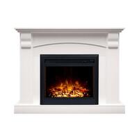 Ascot 2000W Electric Fireplace Heater Mantel Suite - White