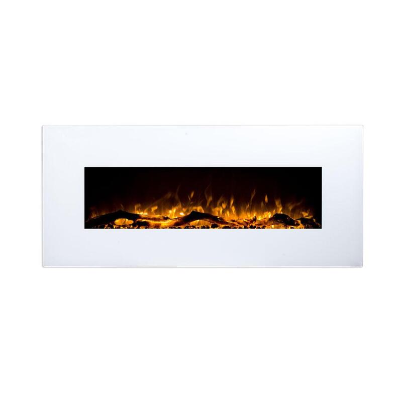 2 In 1 Wilton 1500w 50 Inch White Wall Mounted Electric Fireplace