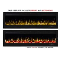 Provence 1500W 72 inch Recessed / Wall Mounted Electric Fireplace