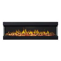 Zevoko 1600W 3 Sided 60 Inch Recessed / Wall Mounted Electric Fireplace