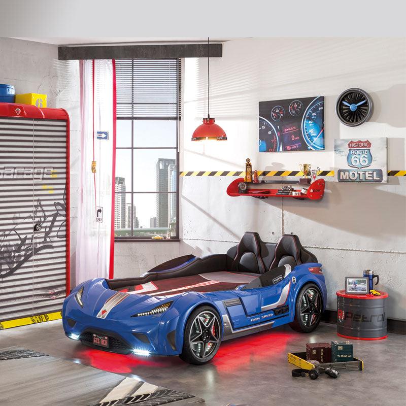 Cilek Kids GTS Race Car Bed with LED Lights Blue Buy Car Beds