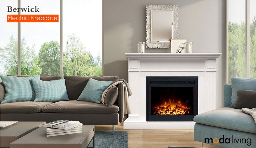 Berwick 2000w Electric Fireplace Heater Mantel Suite White Buy