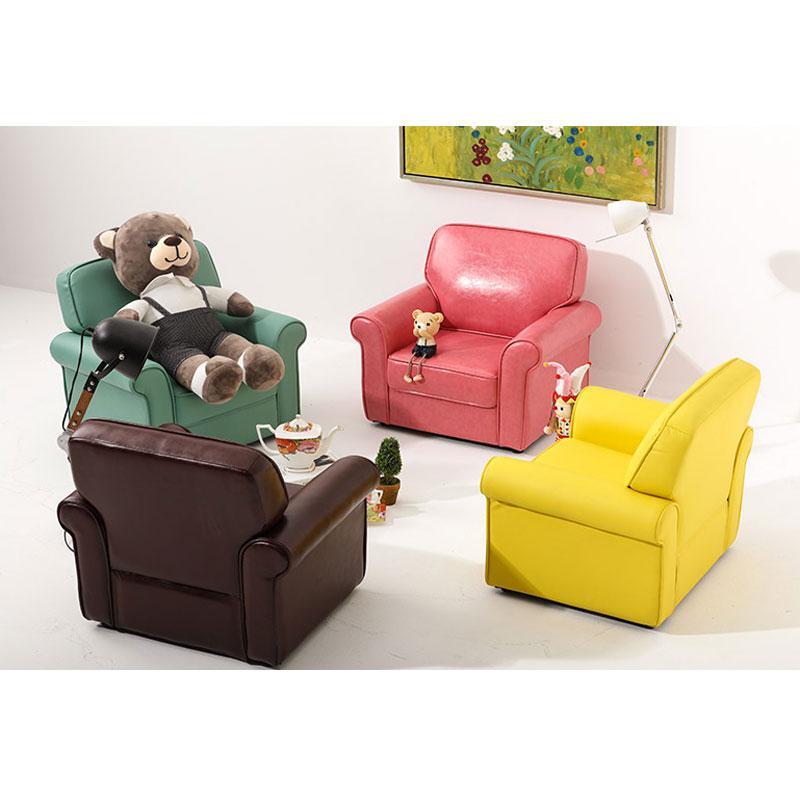 Sophia Kids Pu Leather Armchair Sofa Yellow Buy Kids Sofas