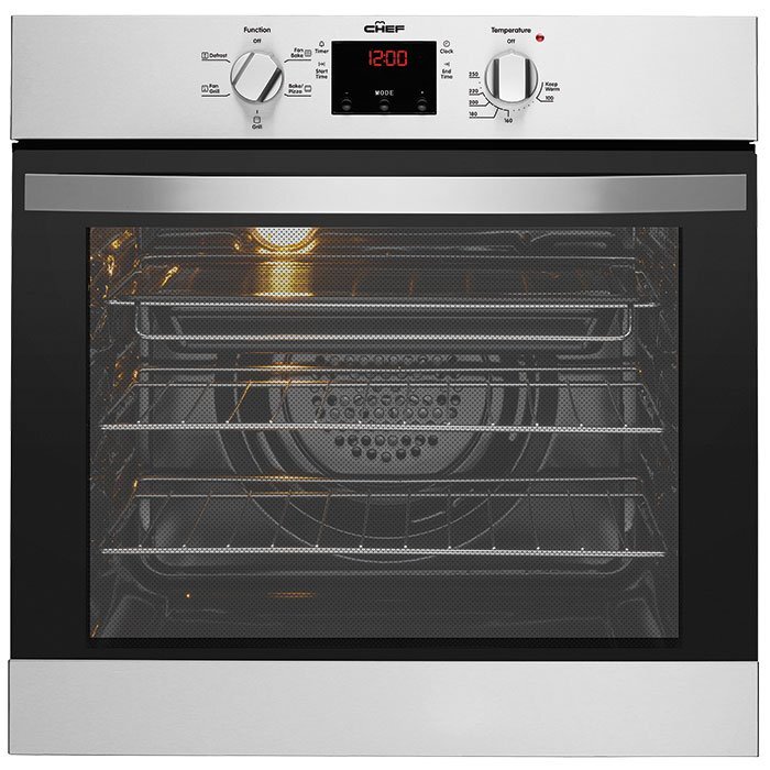 Chef 60cm 80L Electric Wall Oven CVE614SA Buy Ovens 1174782