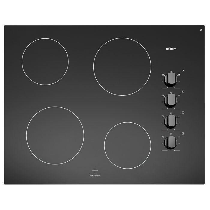 Chef 60cm Black Ceramic Glass Electric Cooktop CHC644BA Buy Electric
