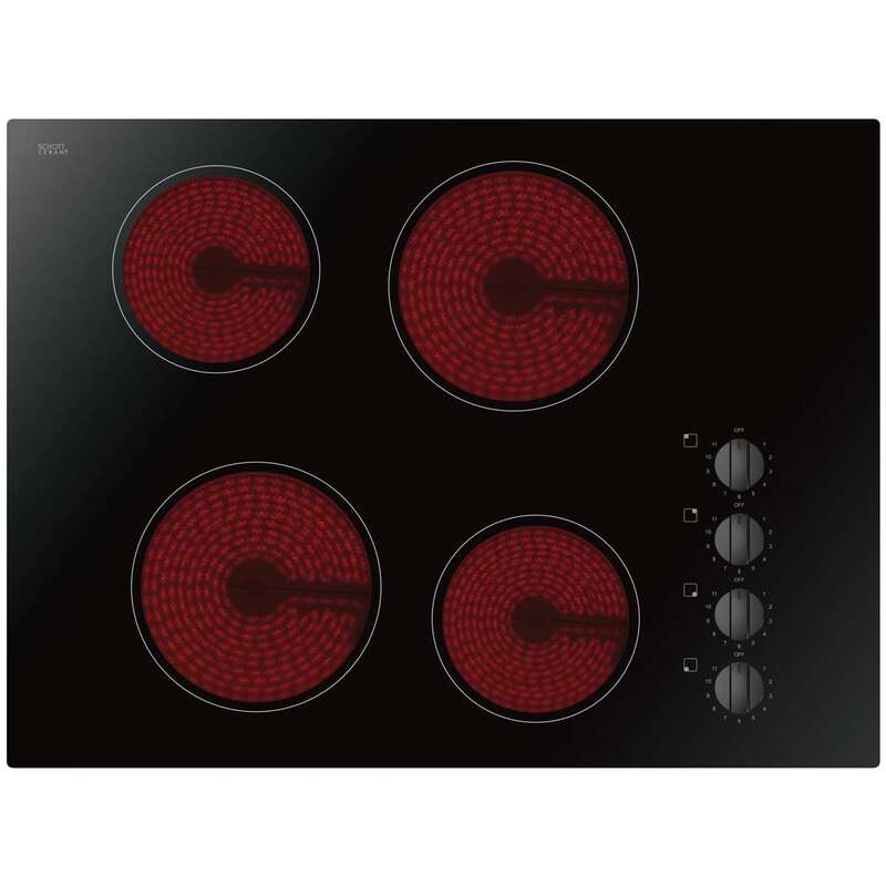 Euromaid 70cm Black Ceramic Glass Electric Cooktop CKS70 Buy Electric