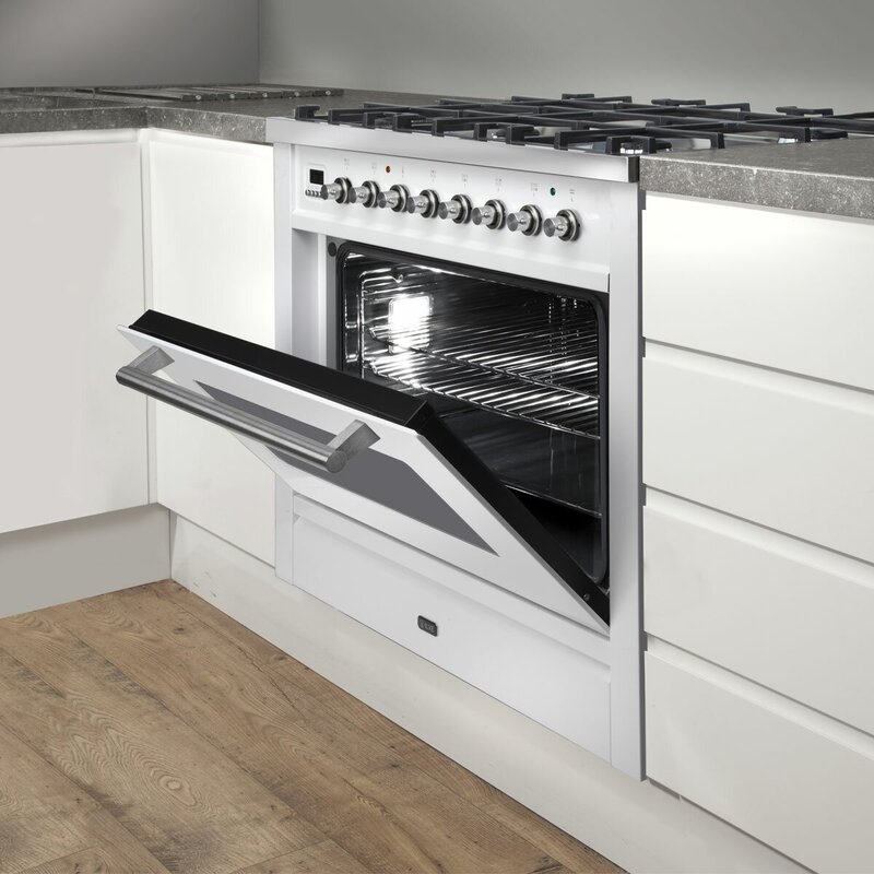 ILVE 90cm White Freestanding Dual Fuel Oven/Stove NT96WMP/WH Buy