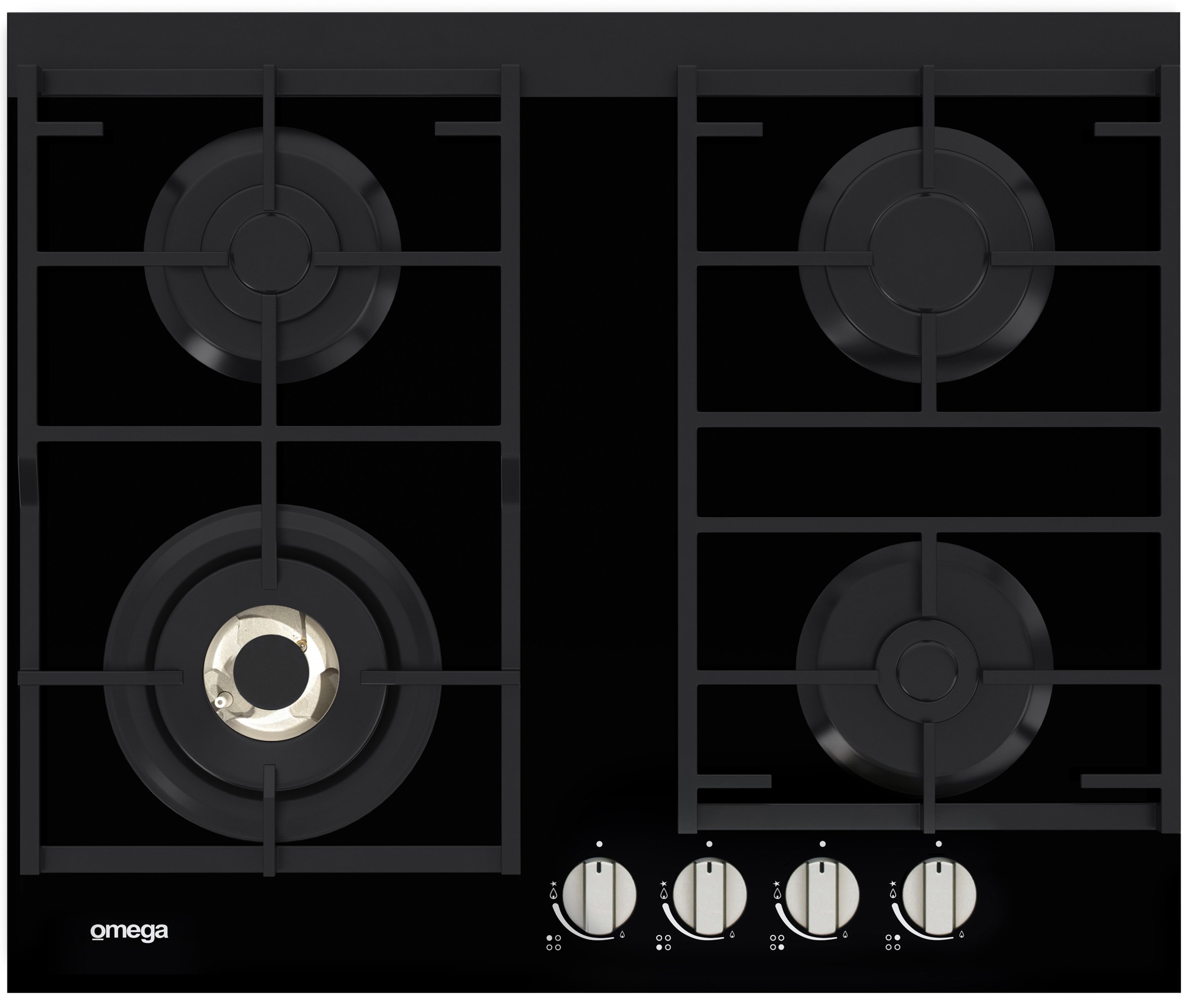 Omega 60cm Black Ceramic Glass Gas Cooktop OCG64FFX Buy Gas Cooktops