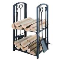 2 Tier Wood Rack with 4 tools